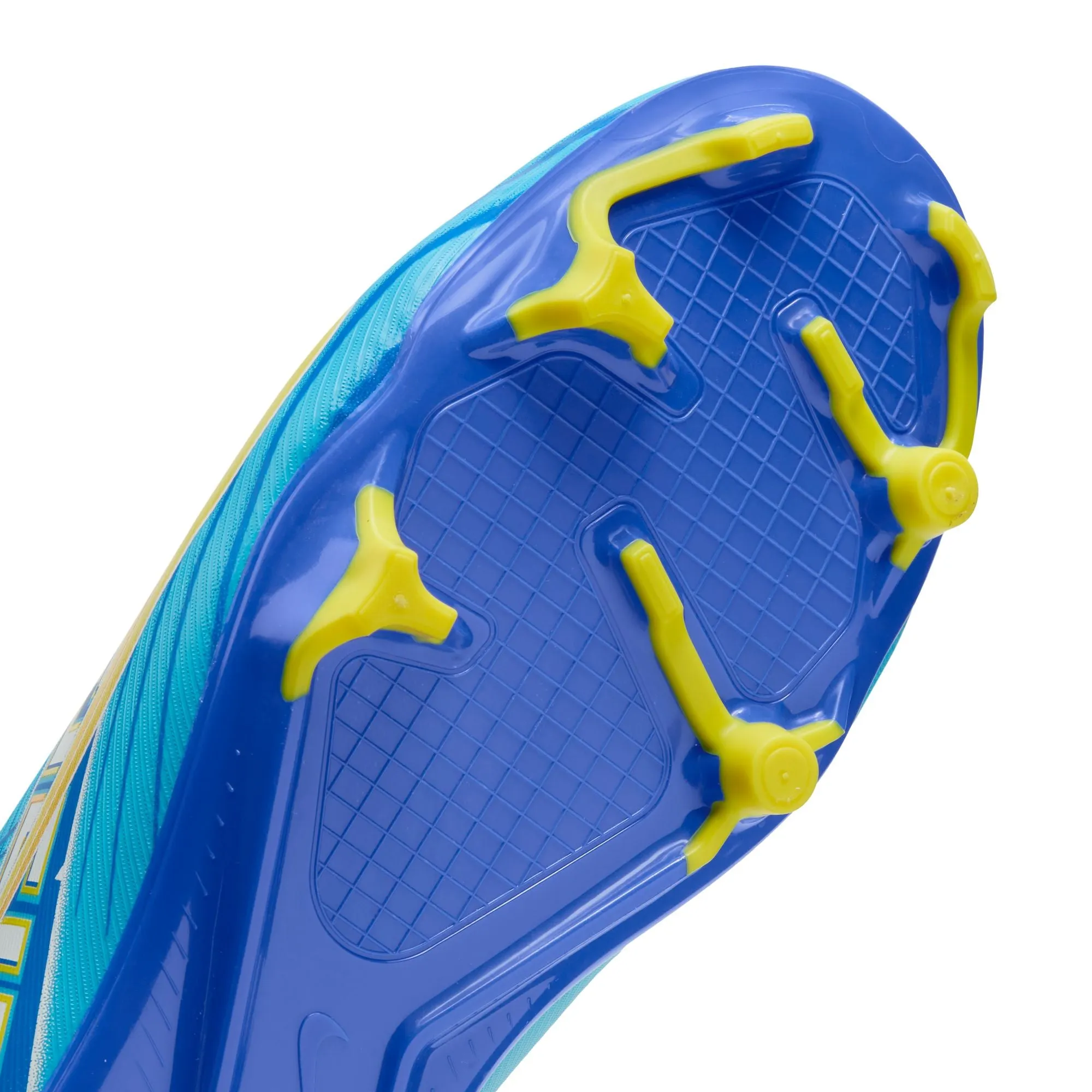 Nike Junior Zoom Superfly 9 Academy KM FG Stollen für festen Untergrund - Baltisches Blau/Weiß