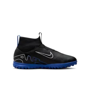 Nike Junior Zoom Superfly 9 Academy Fußballschuhe für Kunstrasen - Schwarz Chrom/ Royal