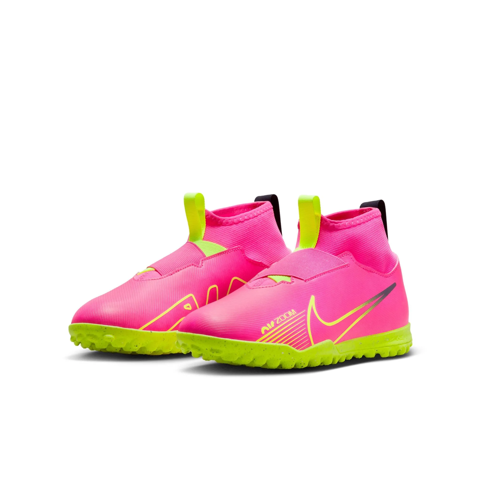 Nike Junior Zoom Superfly 9 Academy Rasenstollen - Pink Blast/Volt Gridiron