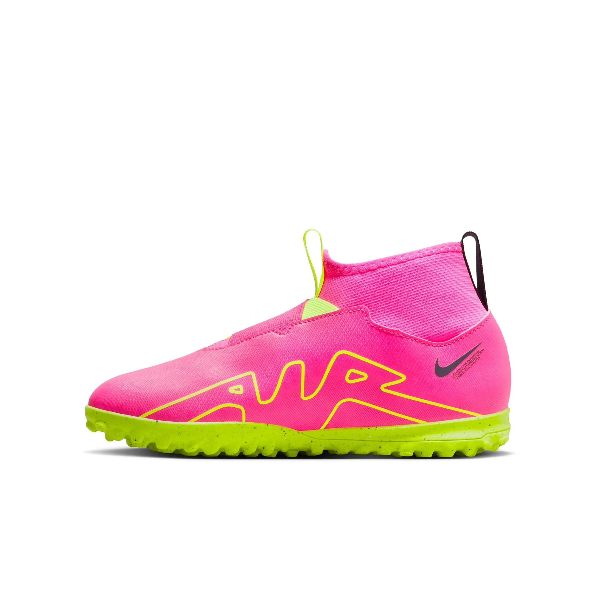 Nike Junior Zoom Superfly 9 Academy Rasenstollen - Pink Blast/Volt Gridiron