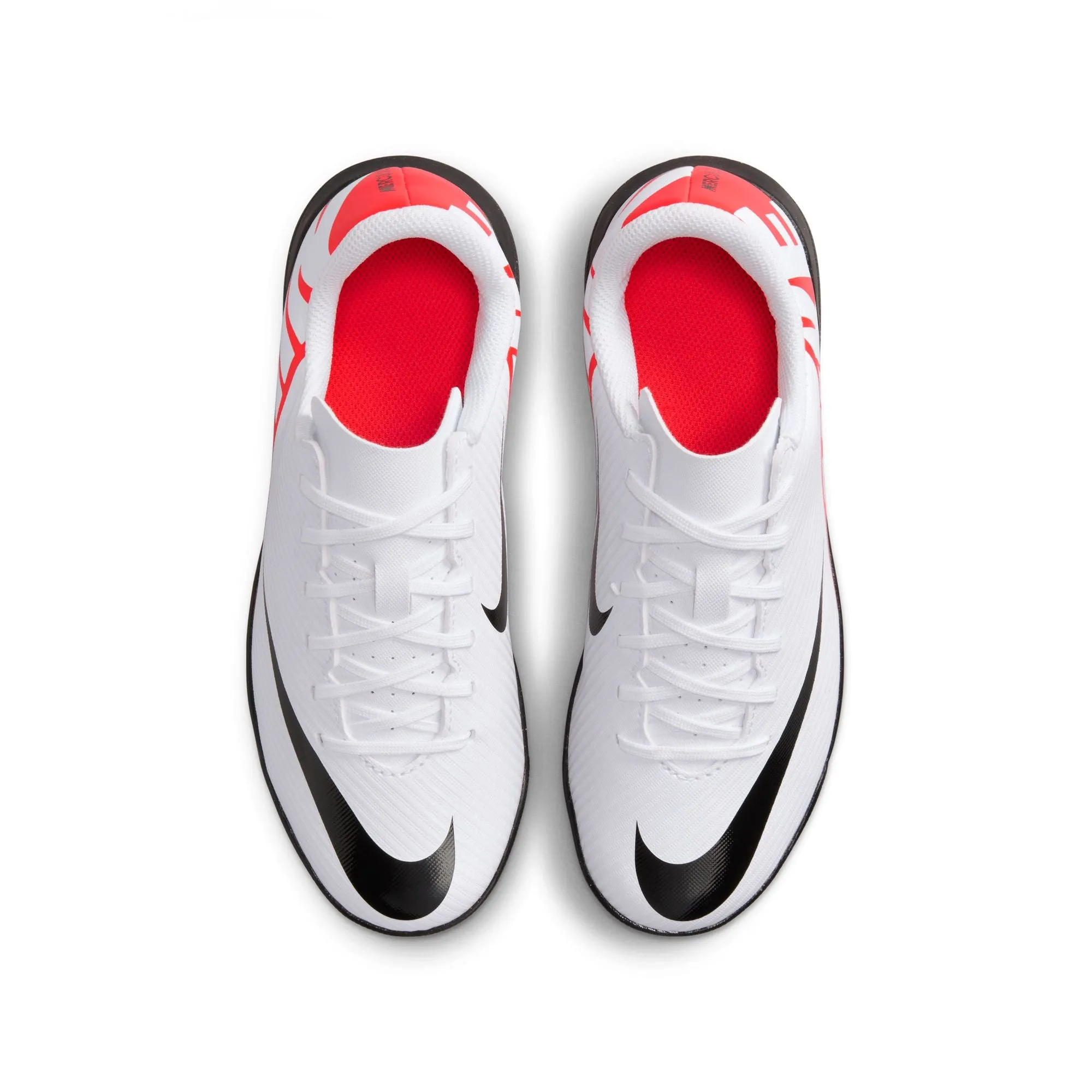 Nike Junior Zoom Vapor 15 Academy TF Hallenschuhe - Leuchtendes Karmesinrot/Weiß Schwarz