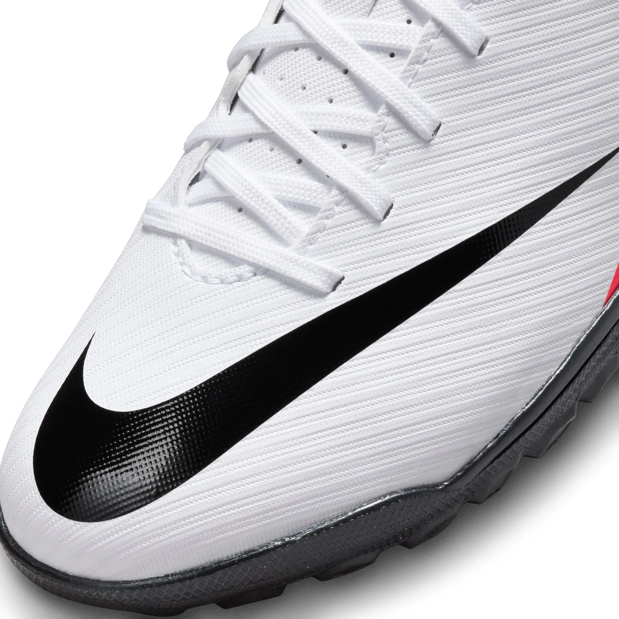 Nike Junior Zoom Vapor 15 Academy TF Hallenschuhe - Leuchtendes Karmesinrot/Weiß Schwarz