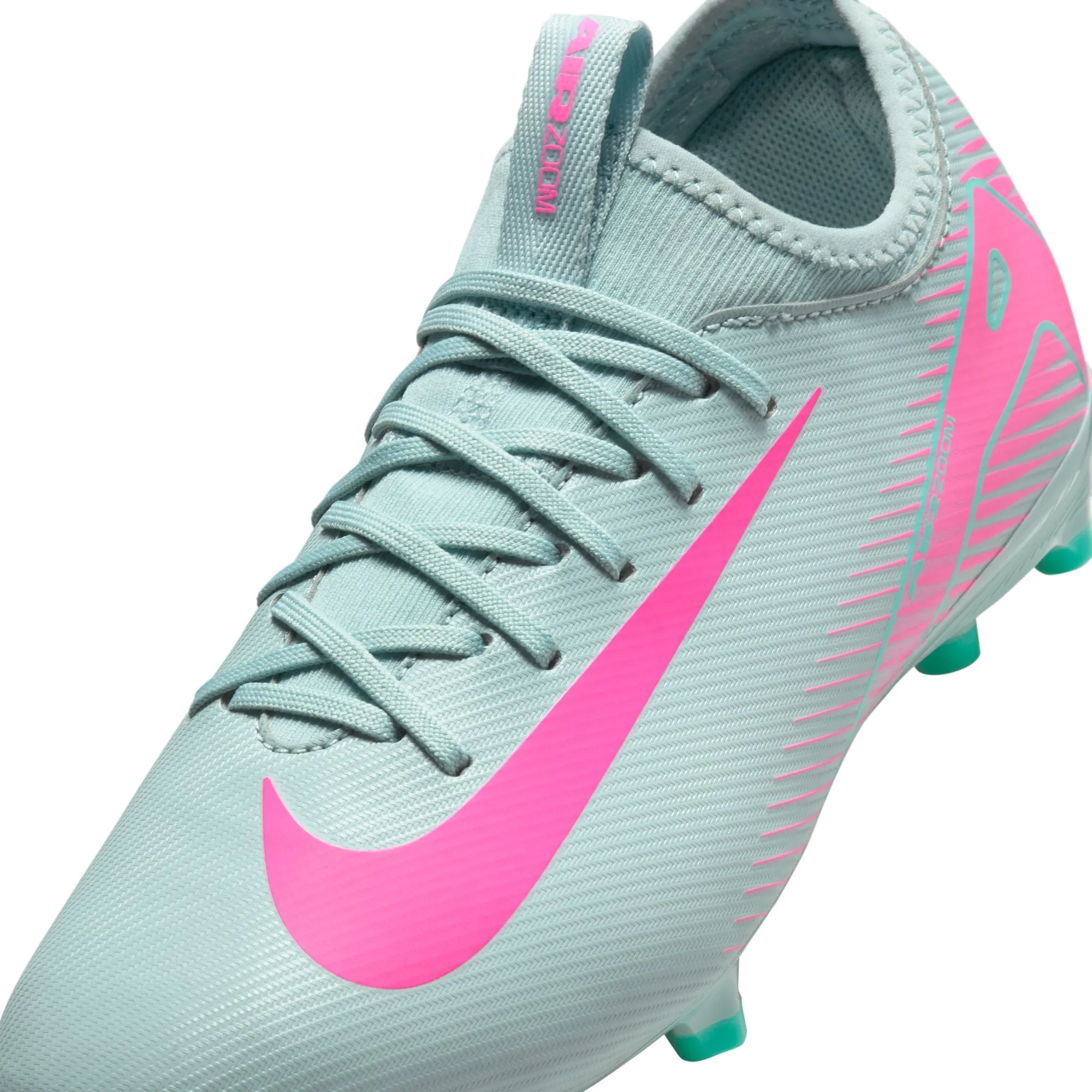 Nike Junior Zoom Vapor 16 Academy FG Stollenschuhe für festen Untergrund - Ocean Cube/Pink Blast