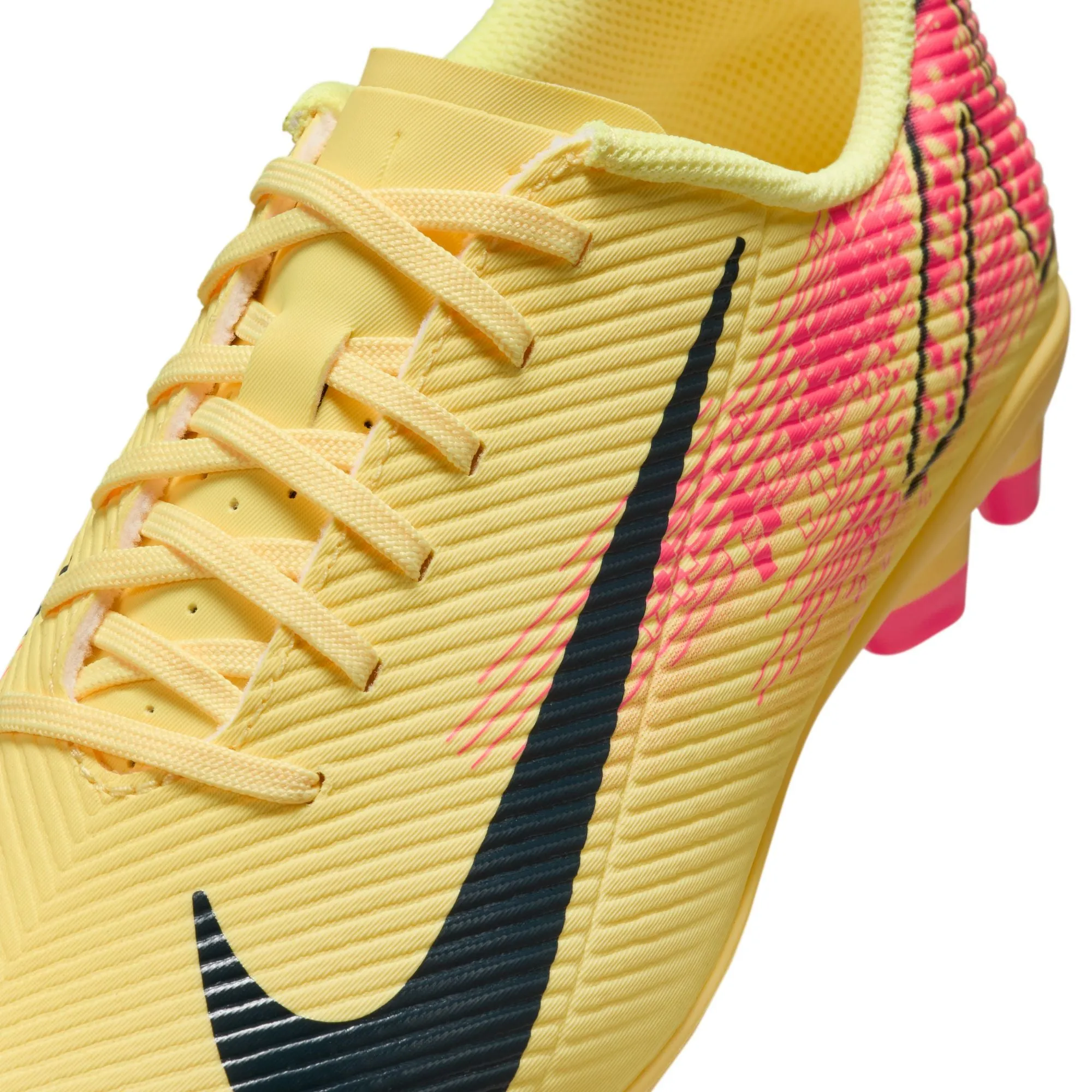 Nike Junior Zoom Vapor 16 Club Kylian Mbappe FG Fußballschuhe für festen Untergrund - Laser Orange/ Marineblau