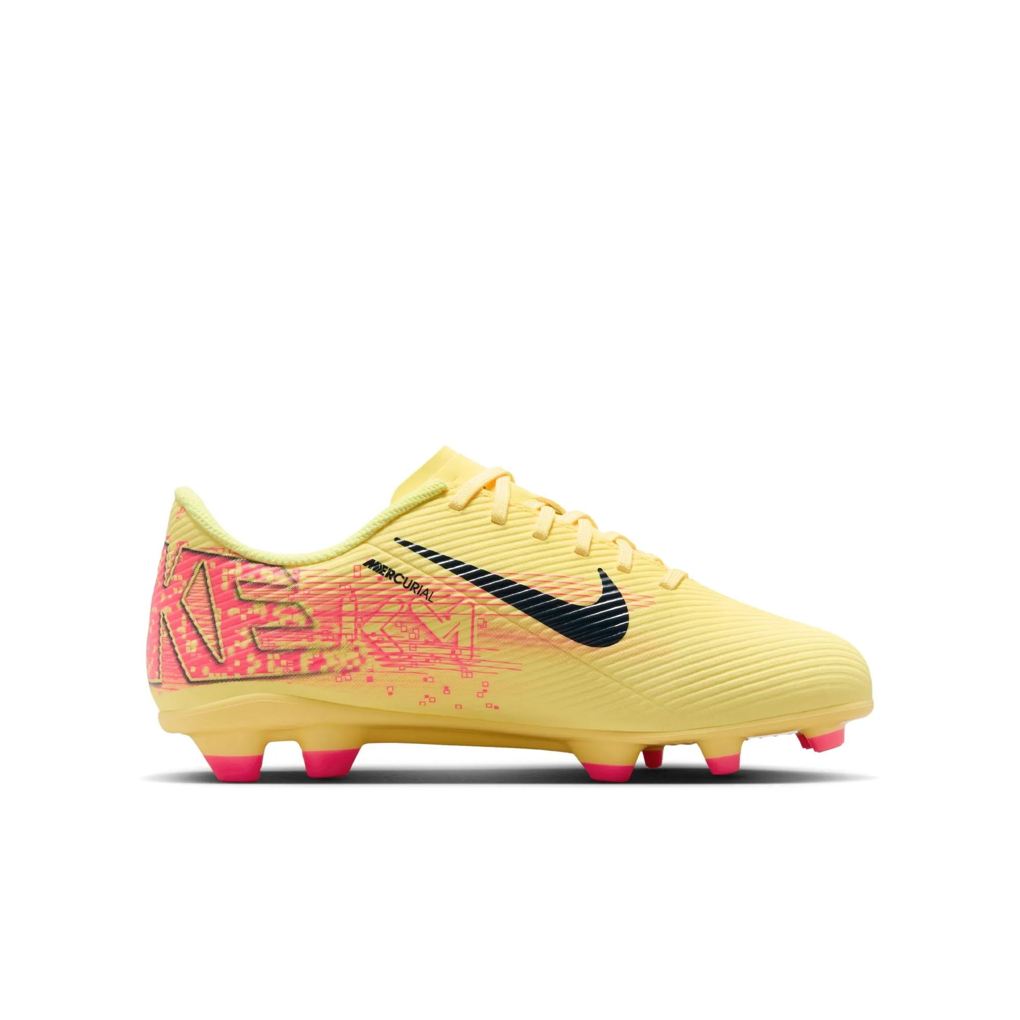 Nike Junior Zoom Vapor 16 Club Kylian Mbappe FG Fußballschuhe für festen Untergrund - Laser Orange/ Marineblau