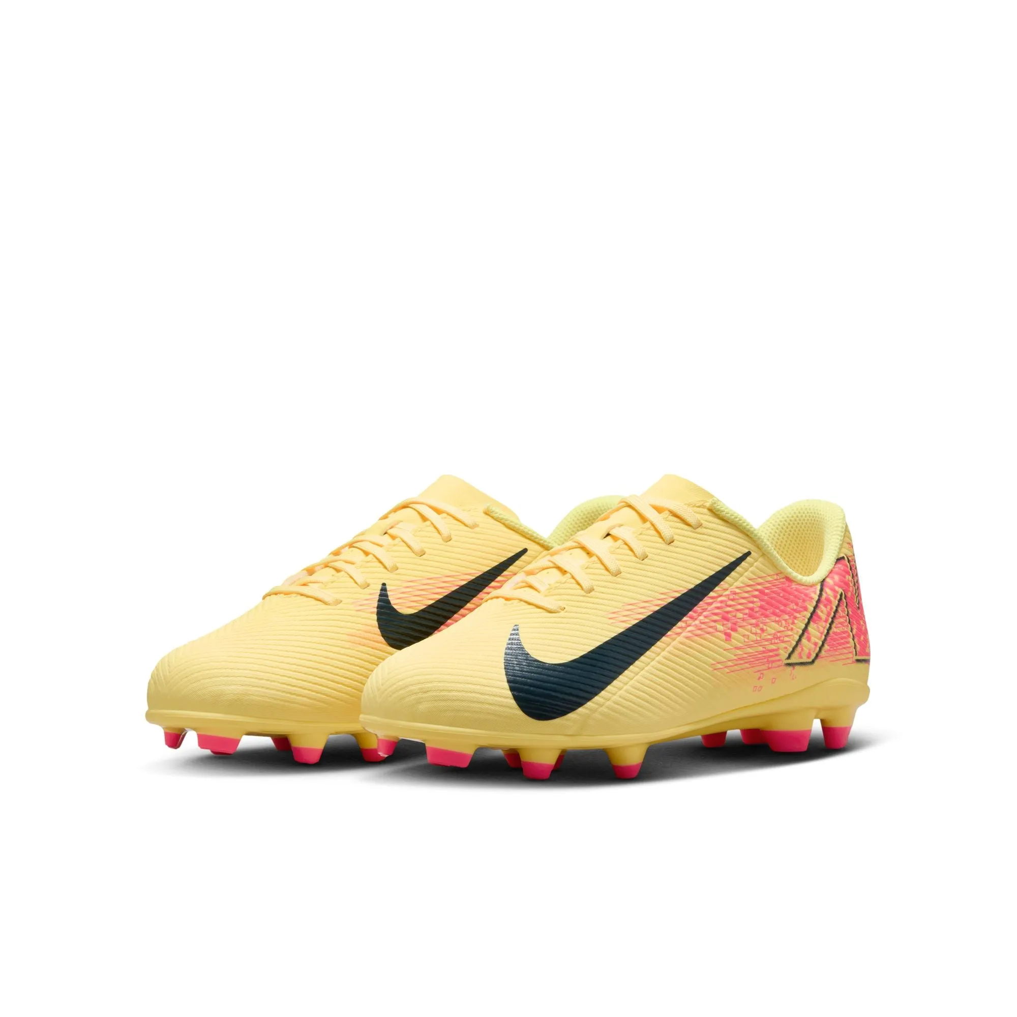Nike Junior Zoom Vapor 16 Club Kylian Mbappe FG Fußballschuhe für festen Untergrund - Laser Orange/ Marineblau