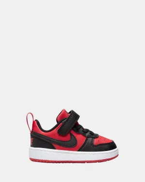 Nike Kinder Schuhe Court Borough Low Recraft Kleinkind Univ Rot/Schwarz/Weiß