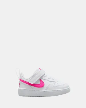 Nike Kinder-Schuhe Court Borough Low Recraft Kleinkind Weiß/Laser Fuchsia