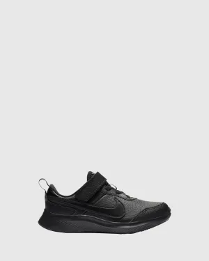 Nike Kinder Schuhe Varsity Leder Vorschule Schwarz