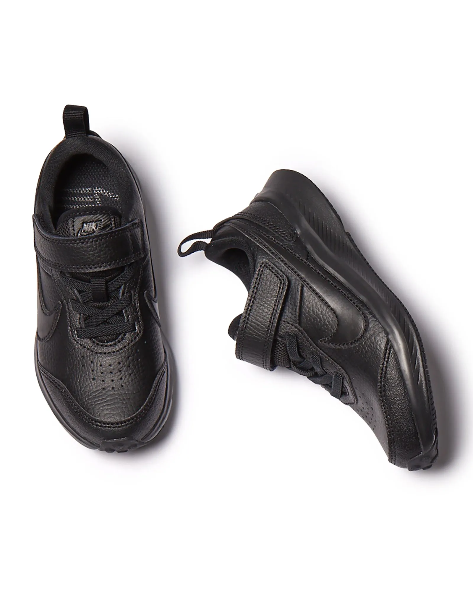 Nike Kinder Schuhe Varsity Leder Vorschule Schwarz
