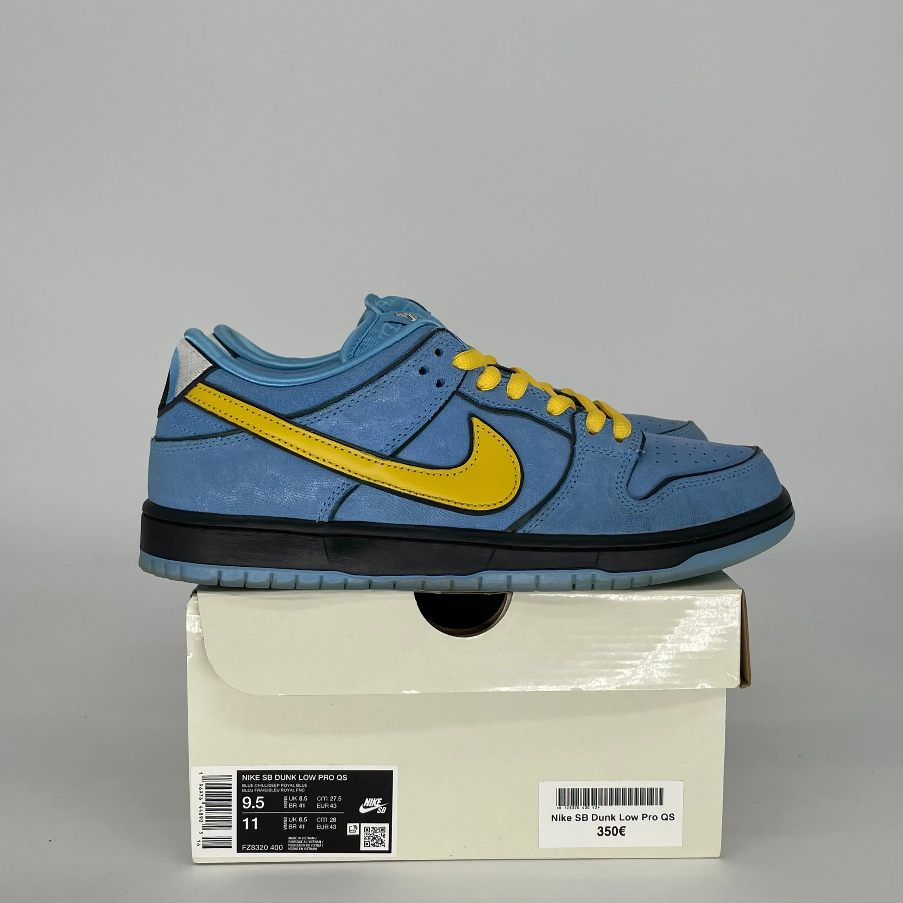NIKE SB DUNK LOW POWERPUFF GIRLS BUBBLES GRÖSSE 9.5 FZ8320-400
