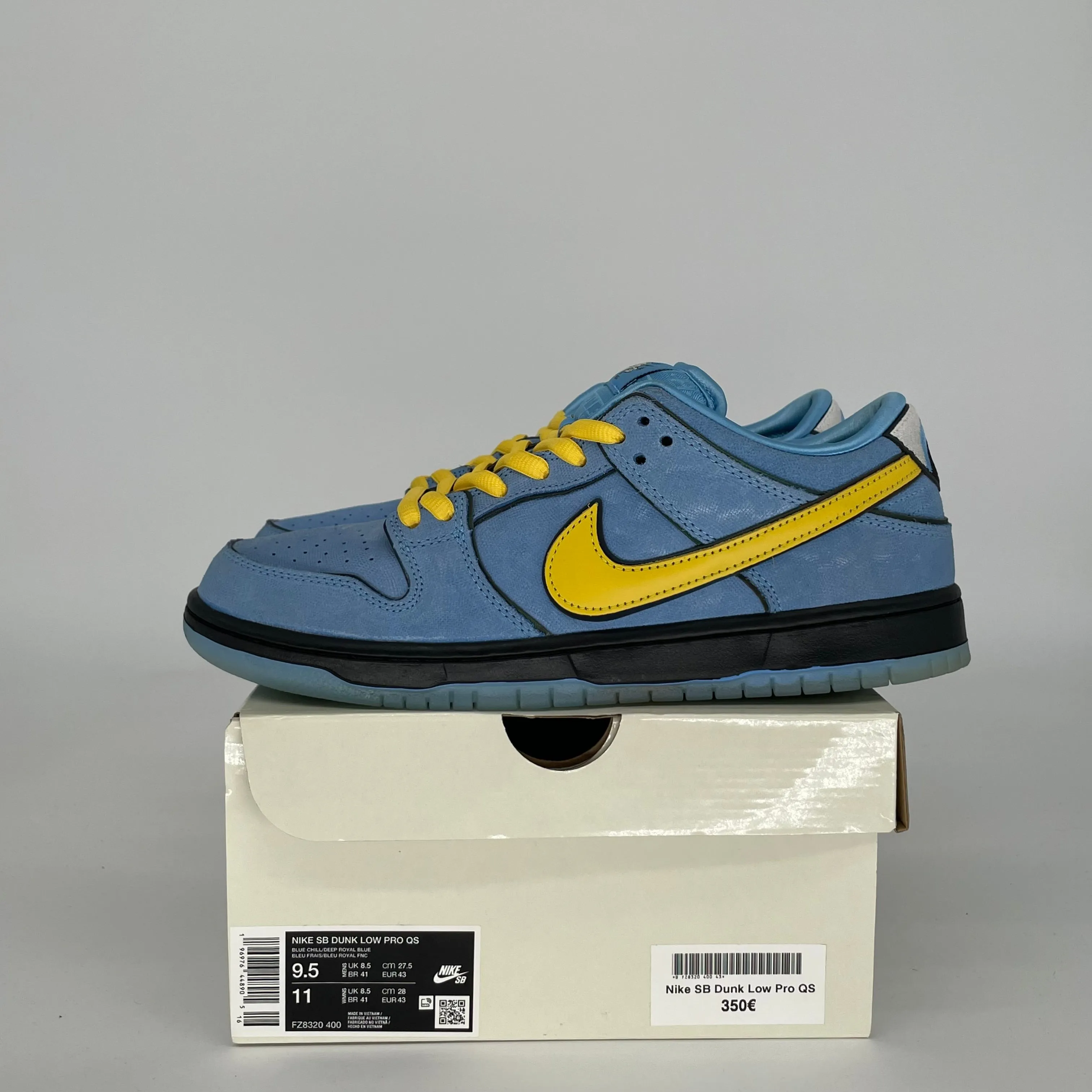 NIKE SB DUNK LOW POWERPUFF GIRLS BUBBLES GRÖSSE 9.5 FZ8320-400