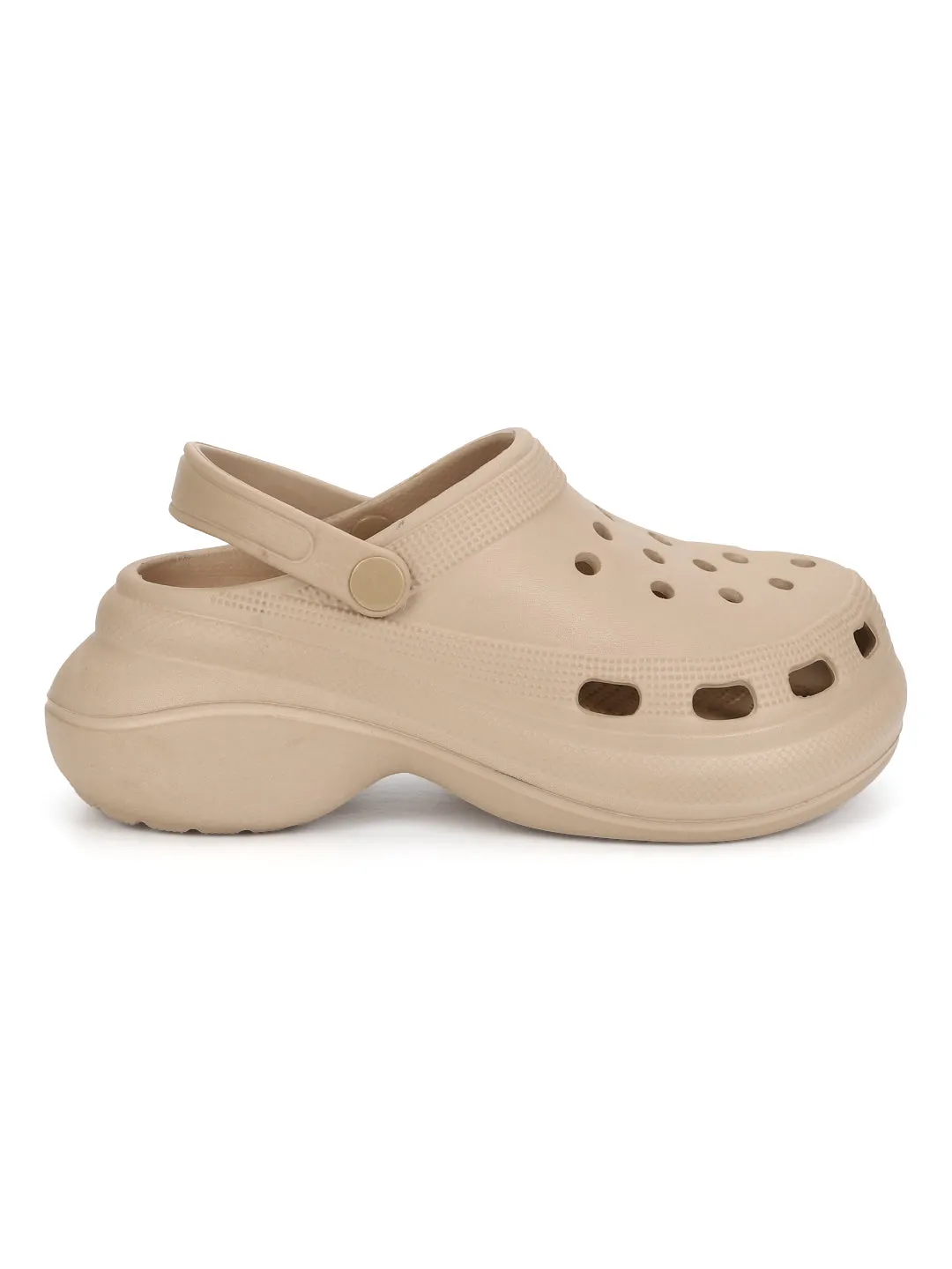 Nackte PU-Schlupf-Croc-Flats (TC-RS3479-NUD)