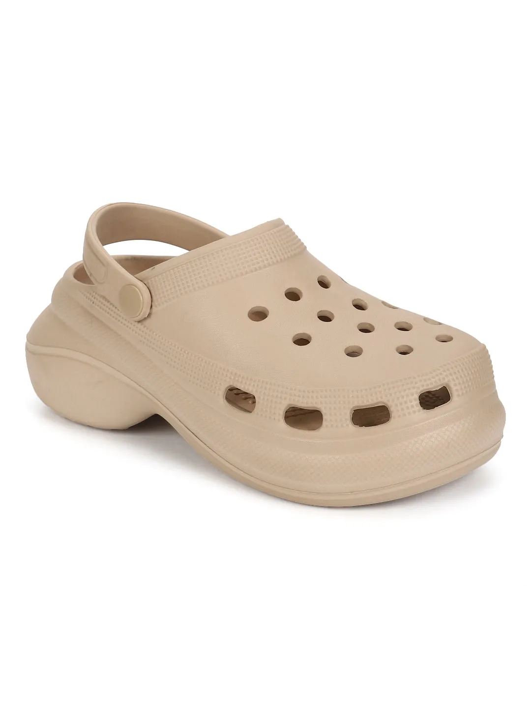 Nackte PU-Schlupf-Croc-Flats (TC-RS3479-NUD)