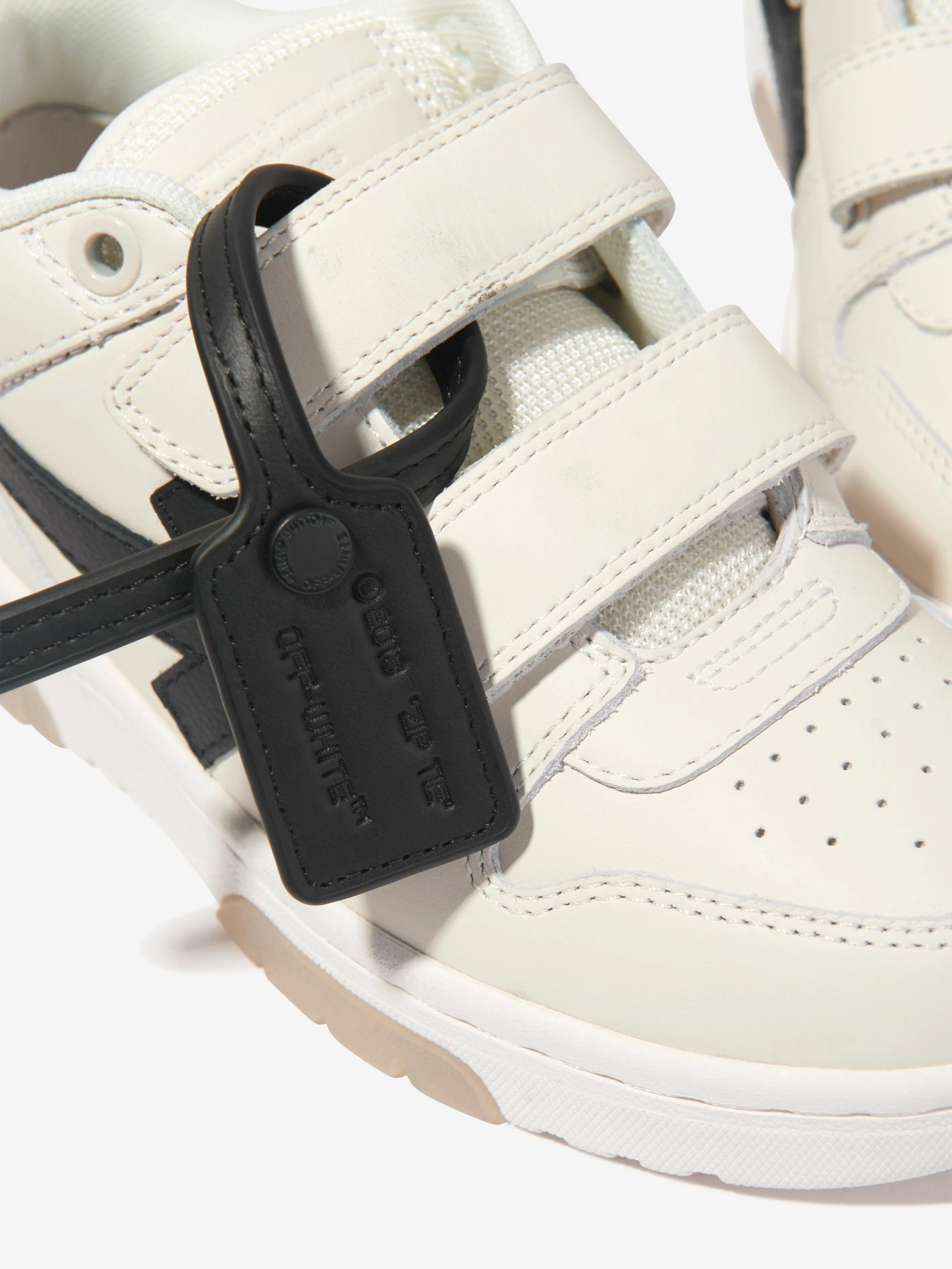 Off-White Kids Leder Out Of Office Riemchen Sneaker in Weiß
