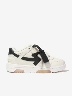 Off-White Kids Leder Out Of Office Riemchen Sneaker in Weiß