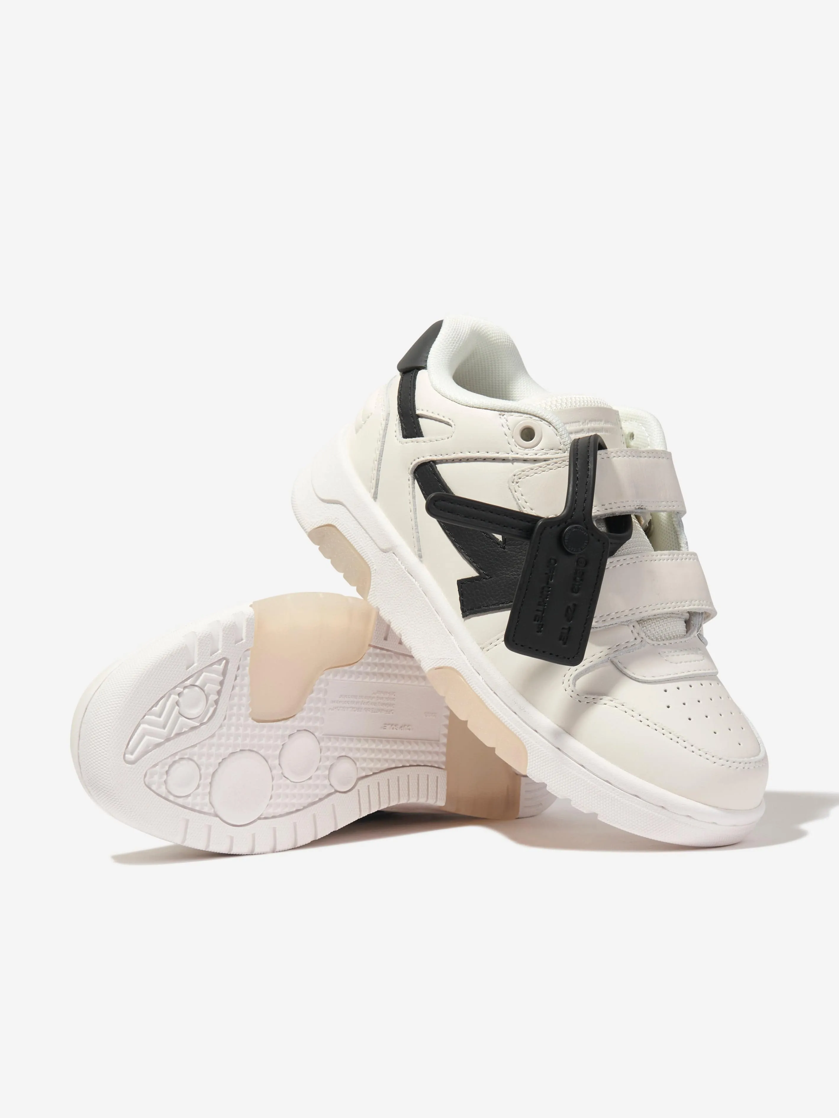 Off-White Kids Leder Out Of Office Riemchen Sneaker in Weiß