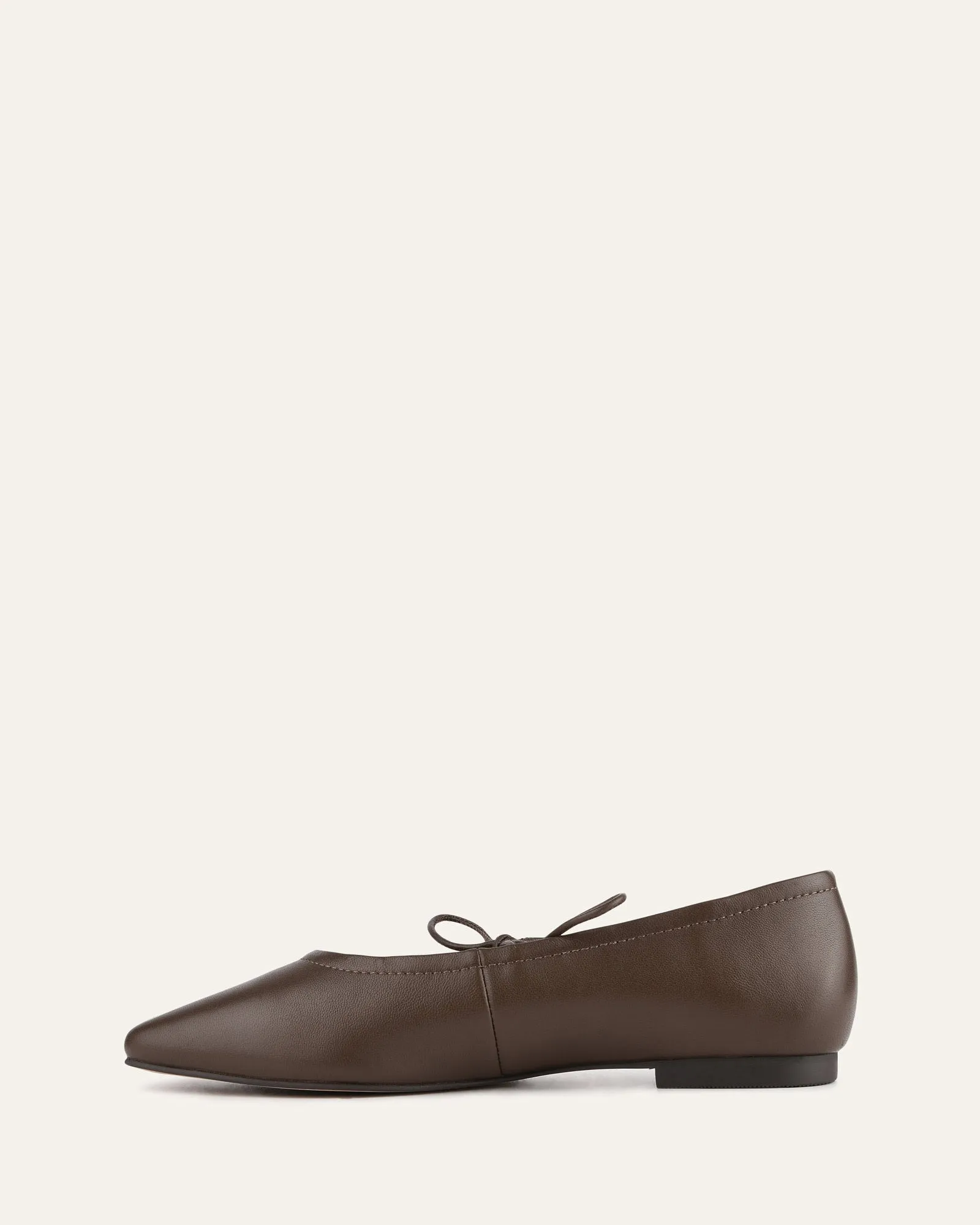 PETAL CASUAL FLATS DUNKELROGGEN LEDER