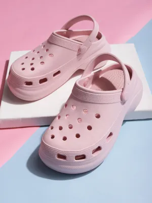 Pink PU Schlupf-Croc-Flats (TC-RS3479-PNK)