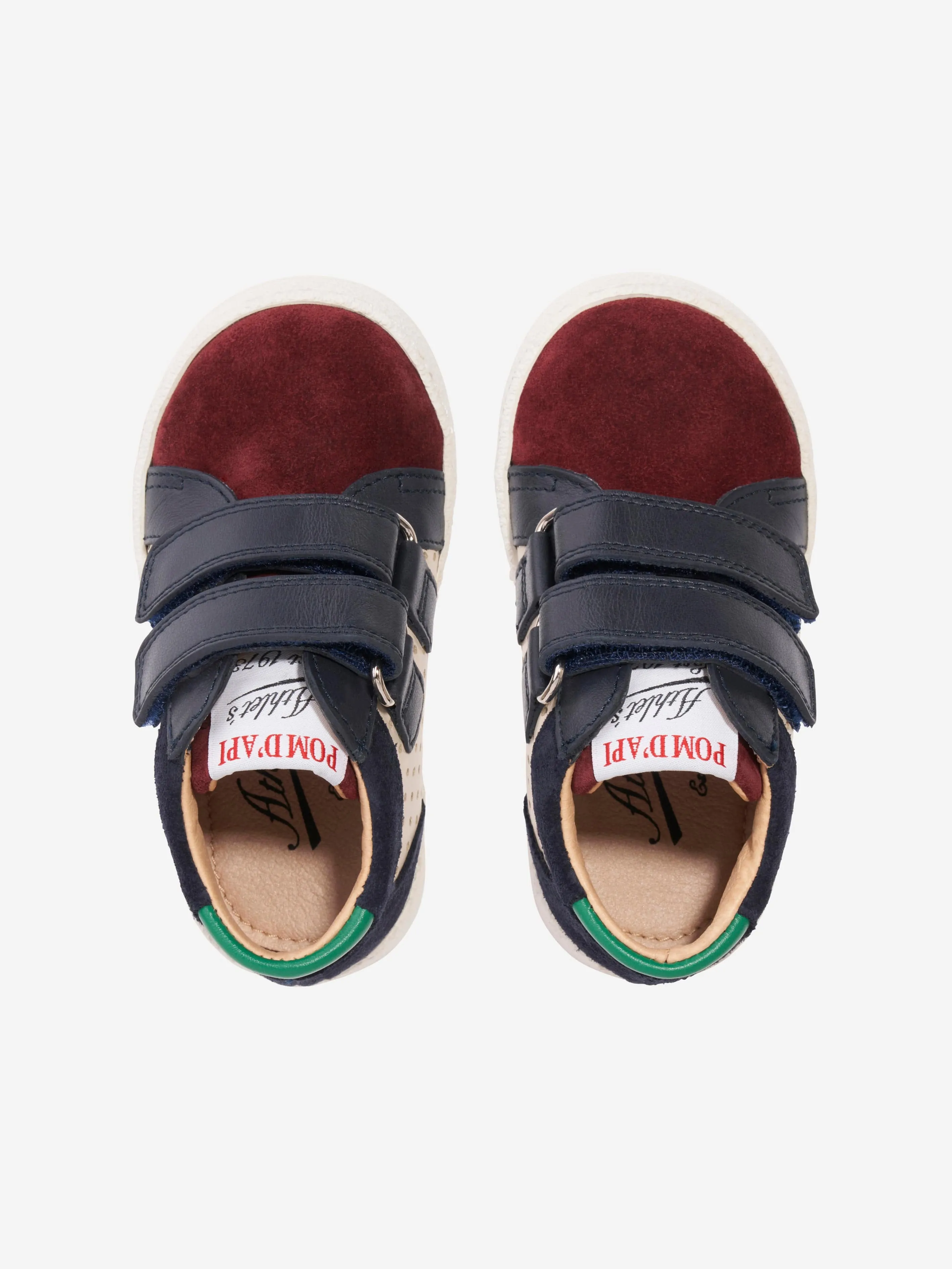 Pom D'Api Jungen Leder Mousse Leichte Turnschuhe in Marine