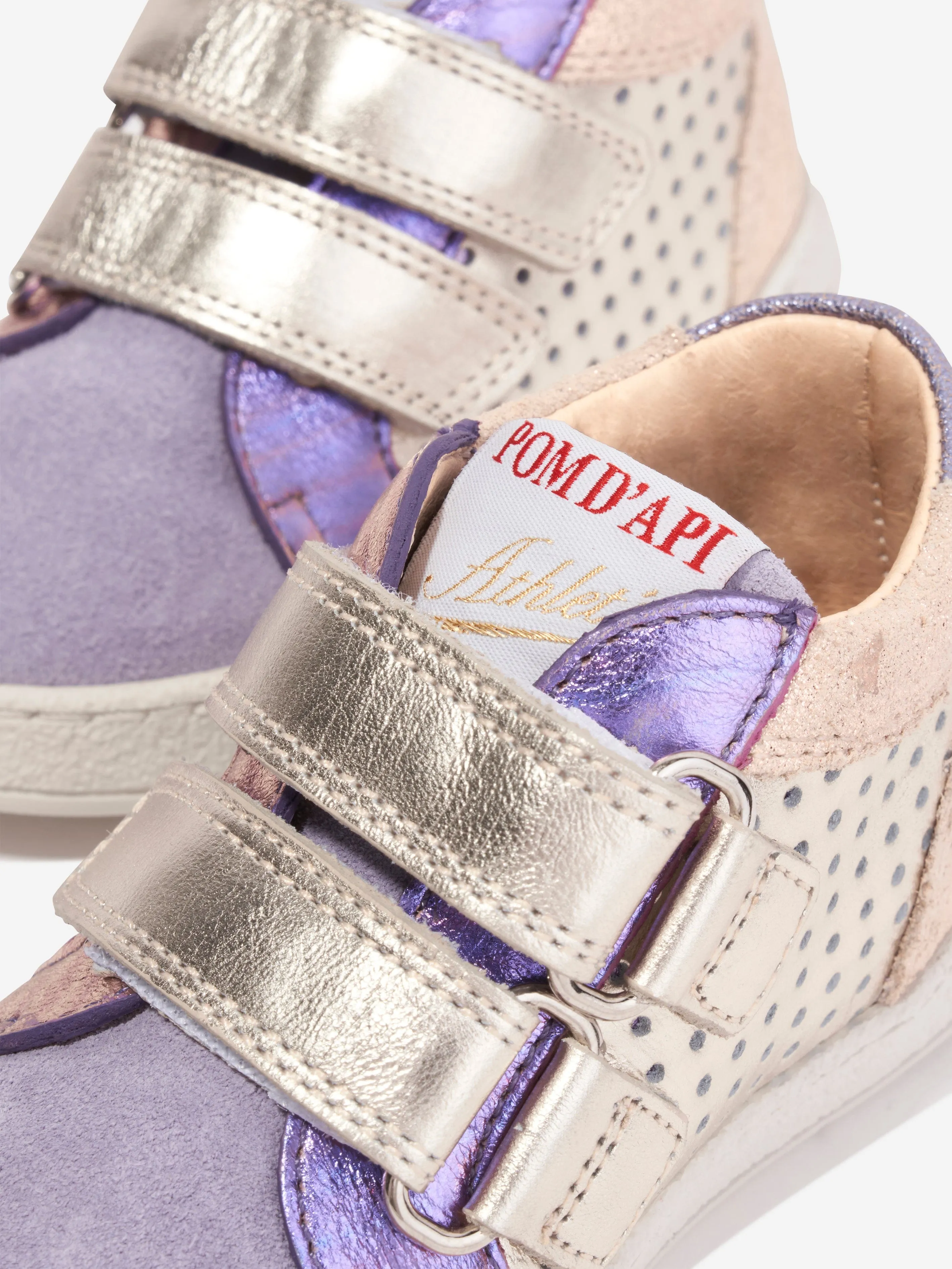Pom D'Api Mädchen Leder Mousse Leichte Turnschuhe in Mehrfarben