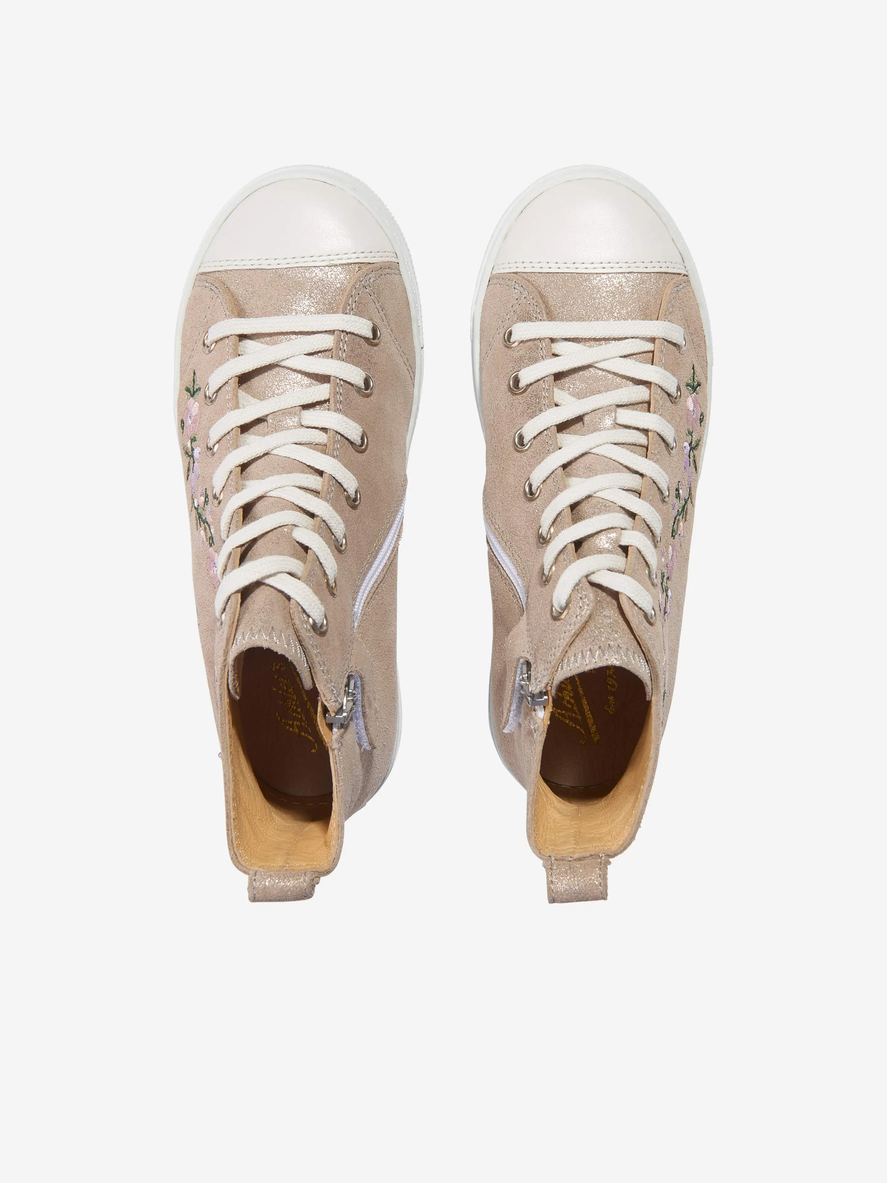 Pom D'Api Mädchen Swag Brodi High Top Turnschuhe in Gold