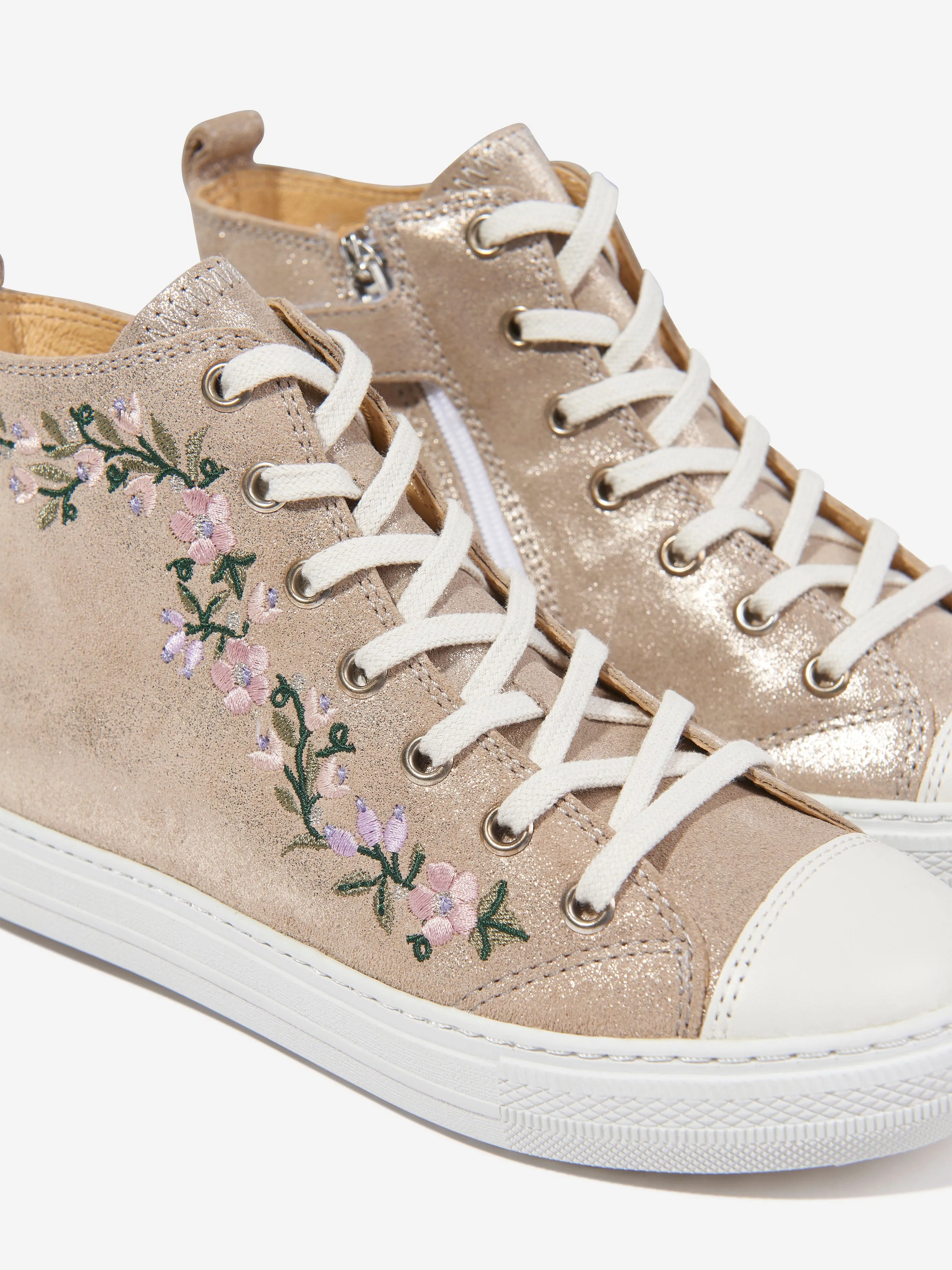 Pom D'Api Mädchen Swag Brodi High Top Turnschuhe in Gold