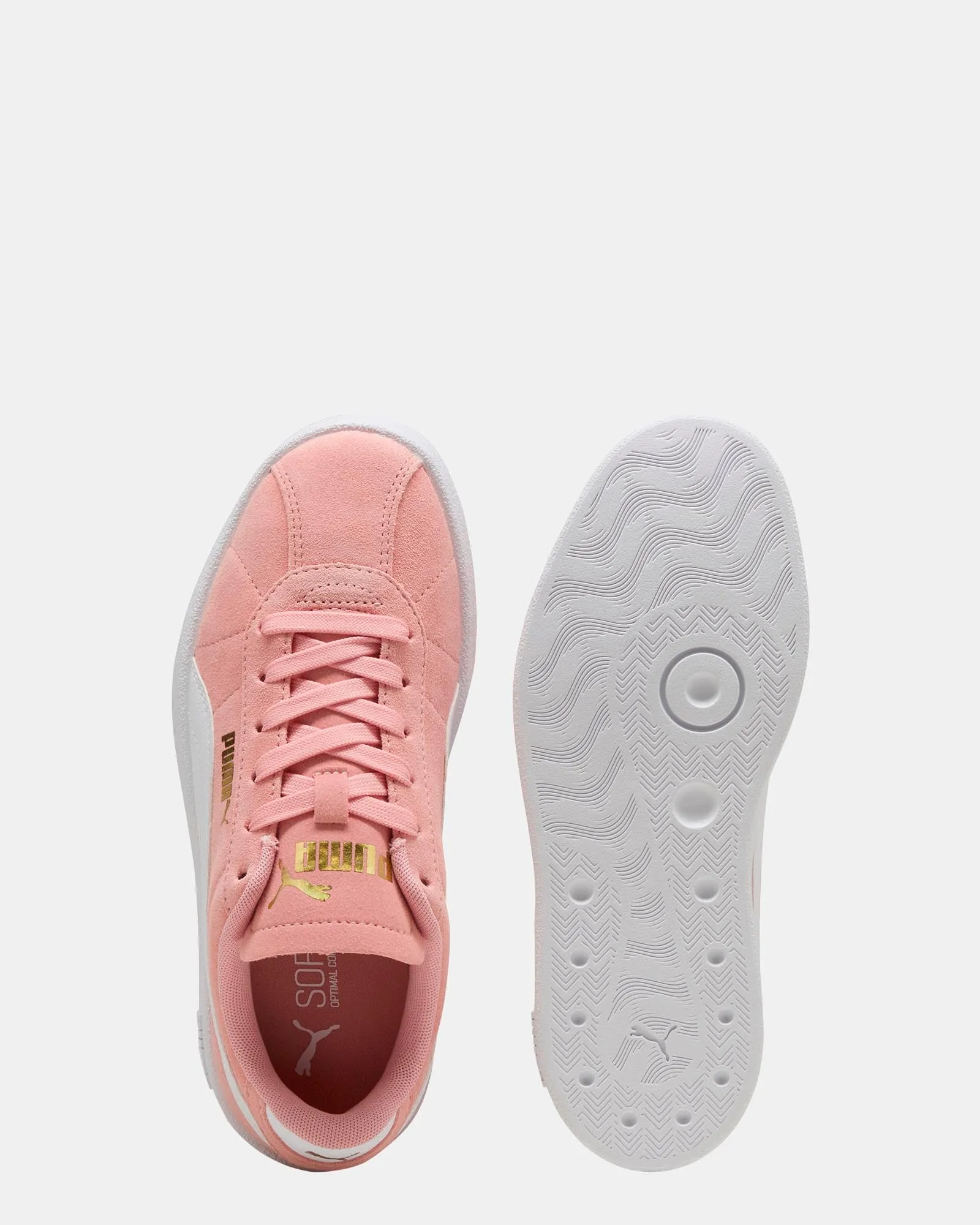 Puma Club II Jnr G Pink/Weiß