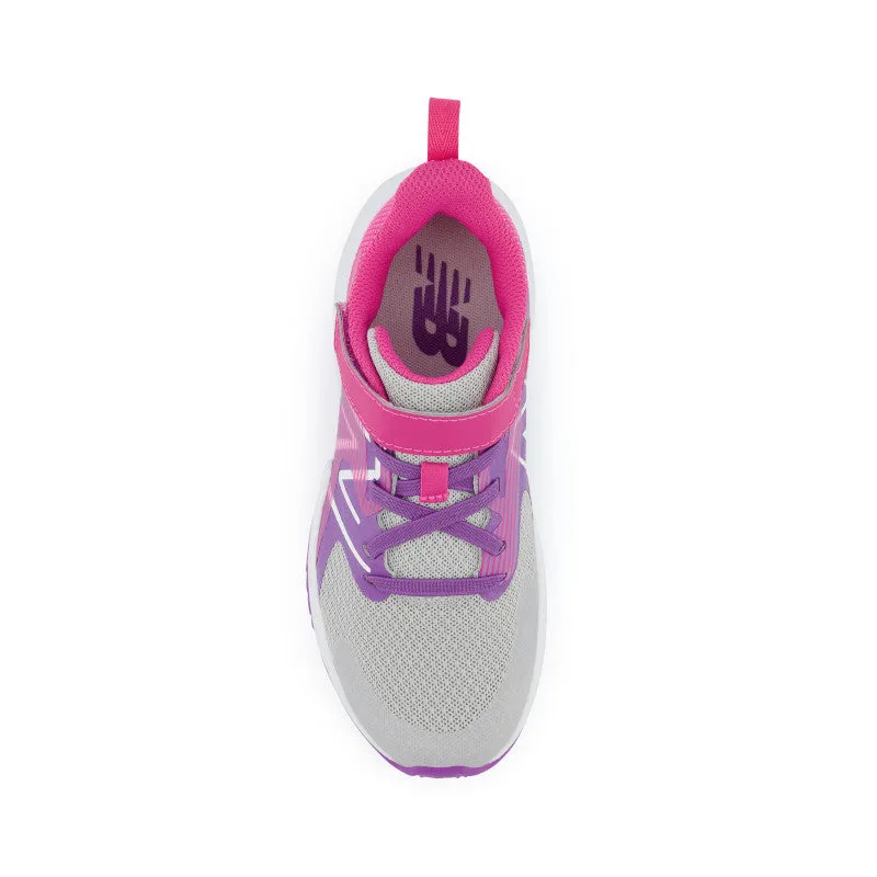 Rave Run v2 Bungee-Schnürsenkel - Sommernebel mit Mystic Purple und Hi-Pink - Kinder