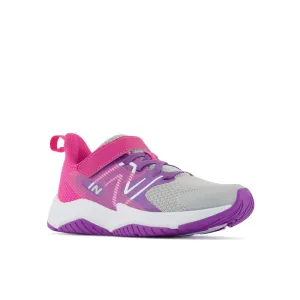 Rave Run v2 Bungee-Schnürsenkel - Sommernebel mit Mystic Purple und Hi-Pink - Kinder