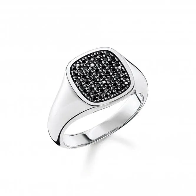 Rebel At Heart Schwarz Steine Ring TR2389-051-11 Thomas Sabo Ringe