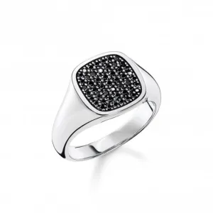 Rebel At Heart Schwarz Steine Ring TR2389-051-11 Thomas Sabo Ringe