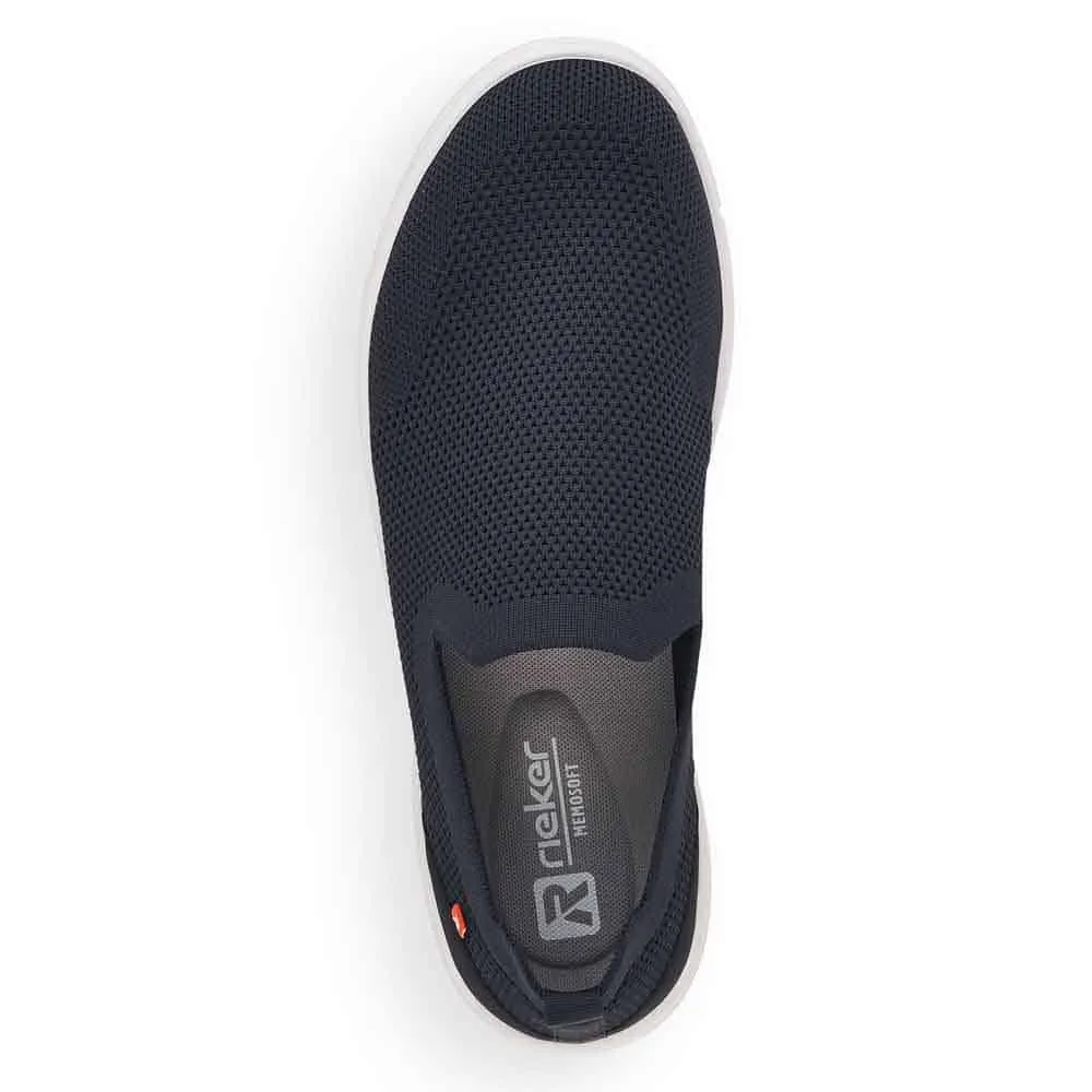 Rieker Schuhe 07106-14 Marineblauer Schlüpfer