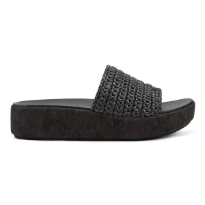 Sachan Bequeme Slip-On Keilabsatz Plateausandalen
