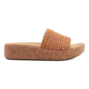 Sachan Bequeme Slip-On Keilabsatz Plateausandalen