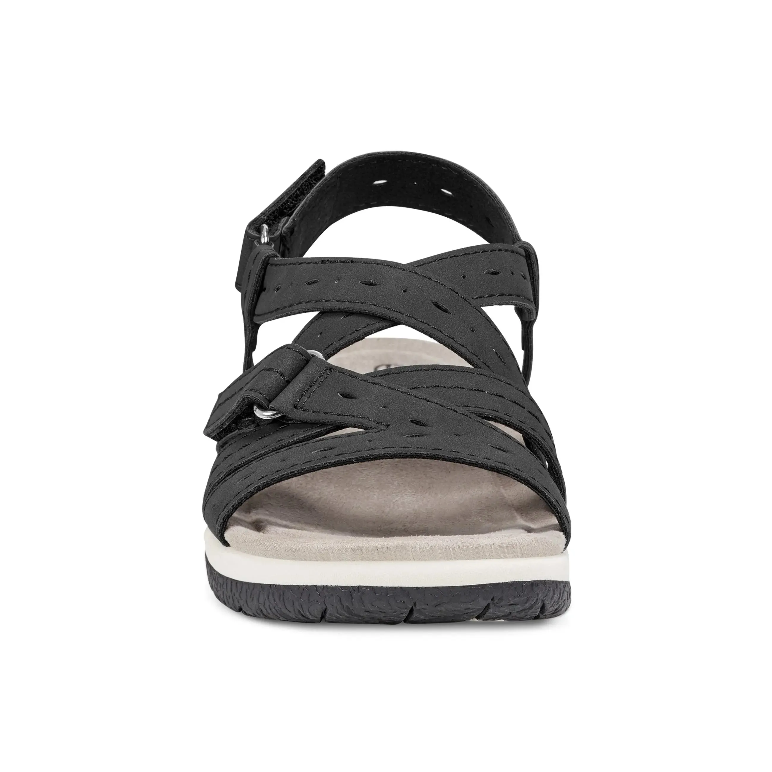 Samsin Rundspitze Riemchen Casual Flache Sandalen
