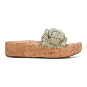 Samsy Bequeme Slip-On Keilabsatz Plateausandalen