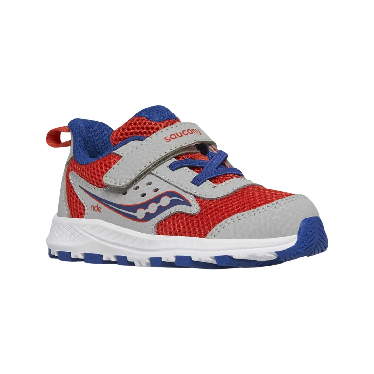 Saucony Kleinkind-Ride 10 Jr Grau/Blau/Rot