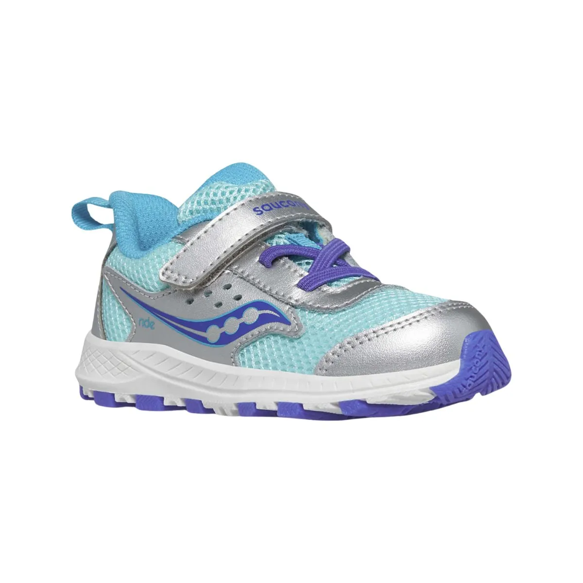 Saucony Kleinkind-Ride 10 Jr Silber/Türkis