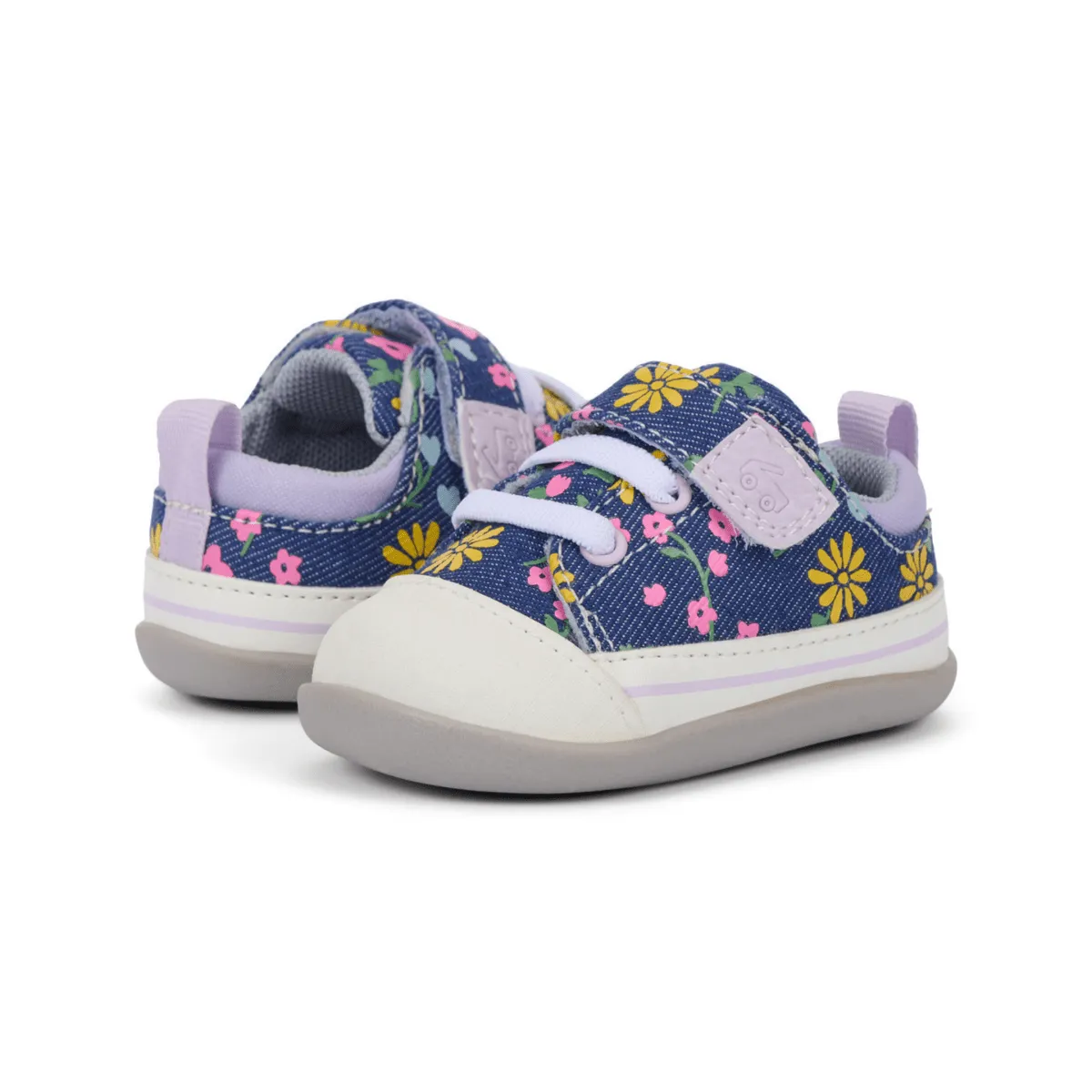 See Kai Run Kleinkind-Stevie Mini Blau Denim/Blumenmuster