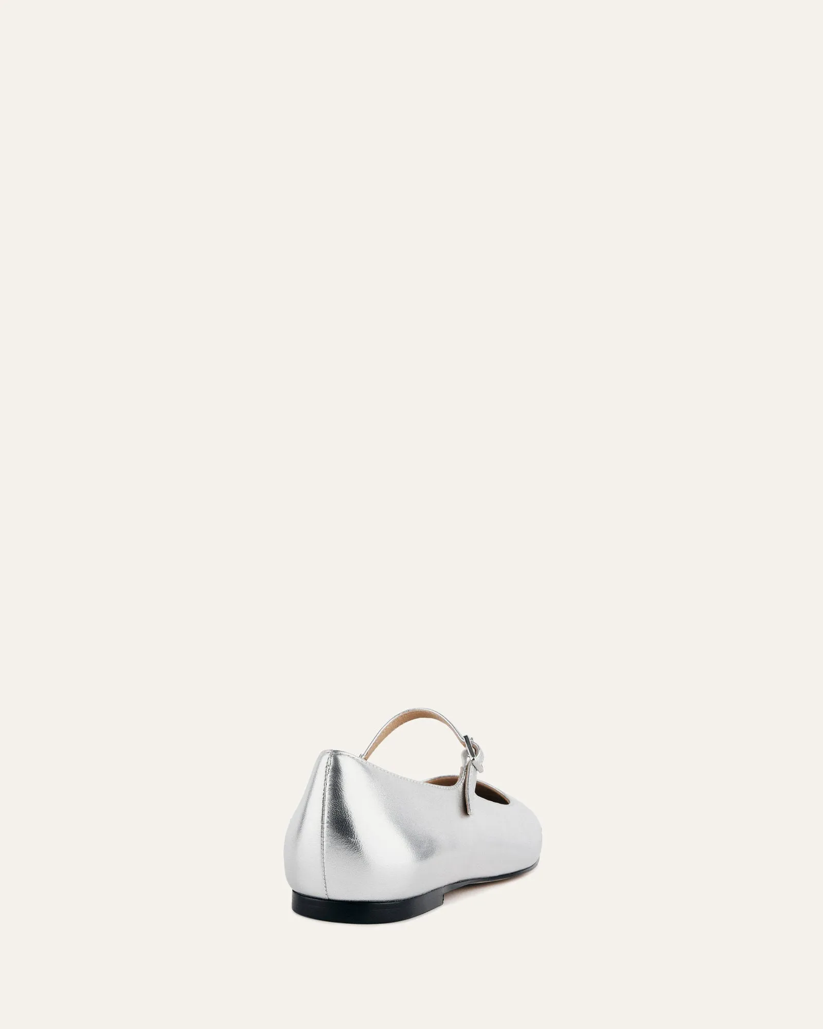 SERENITY CASUAL FLATS SILBER LEDER