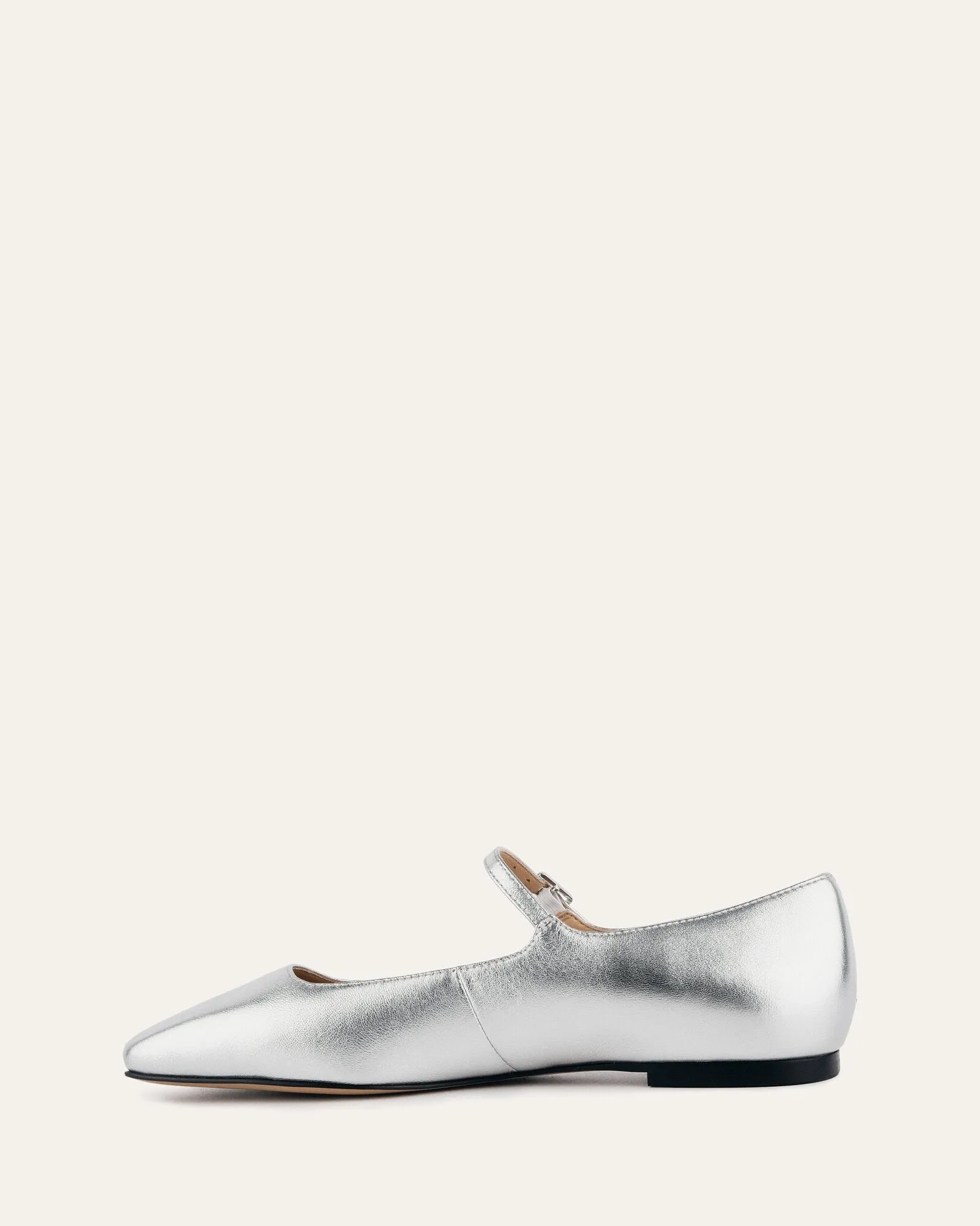 SERENITY CASUAL FLATS SILBER LEDER
