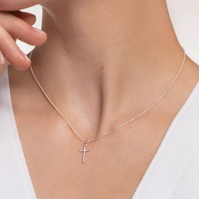 Silberne Zirkonia-Kreuzkette 45cm KE2043-051-14-L45v Thomas Sabo Ketten