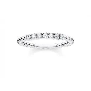 Silberner Zirkonia-Punkt-Stapelring TR2323-051-14 Thomas Sabo Ringe