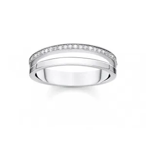 Silberfarbener Zirkonia Pave Doppelring TR2316-051-14 Thomas Sabo Ringe
