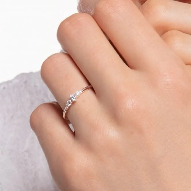 Silberfarbener Zirkonia Vintage Stapelring TR2324-051-14 Thomas Sabo Ringe