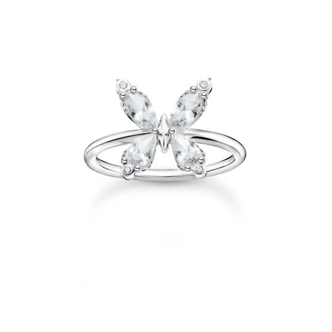 Silberfarbener Zirkonia-Schmetterlingsring TR2356-051-14 Thomas Sabo Ringe