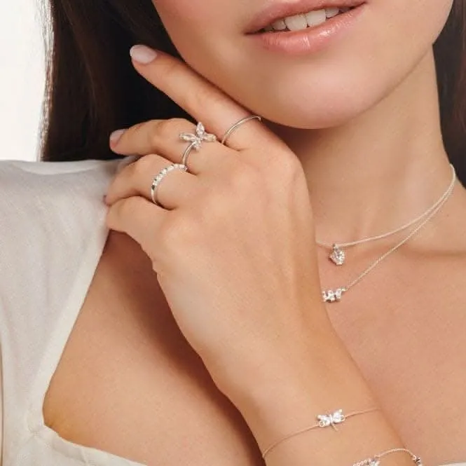 Silberfarbener Zirkonia-Schmetterlingsring TR2356-051-14 Thomas Sabo Ringe