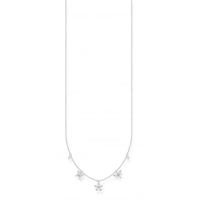 Silber Zirkonia Weiße Blumen Halskette KE2100-051-14-L45V Thomas Sabo Halsketten
