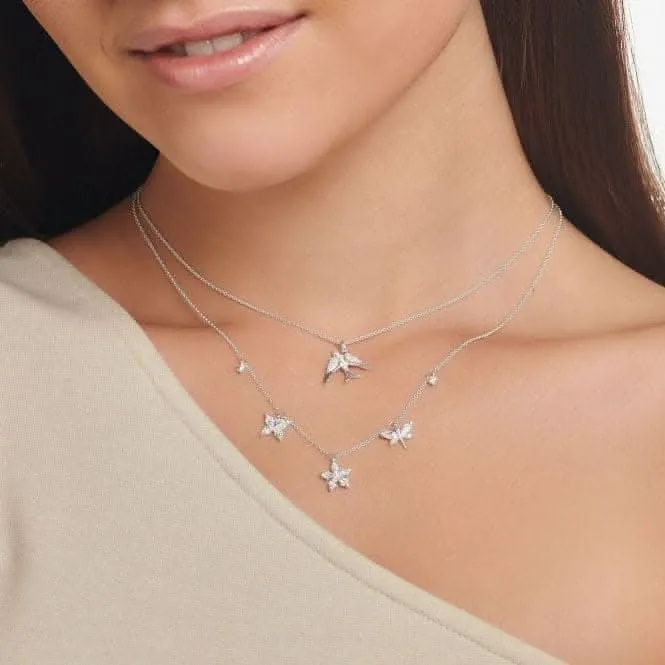 Silber Zirkonia Weiße Blumen Halskette KE2100-051-14-L45V Thomas Sabo Halsketten